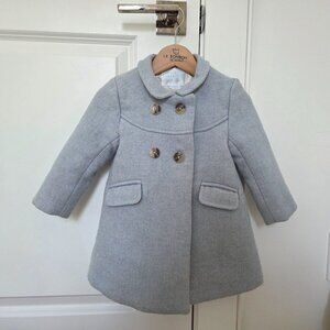 Edgehill collection girls boys peacoat coat 18 months wool light blue grey